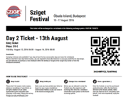Билет на Sziget 2016